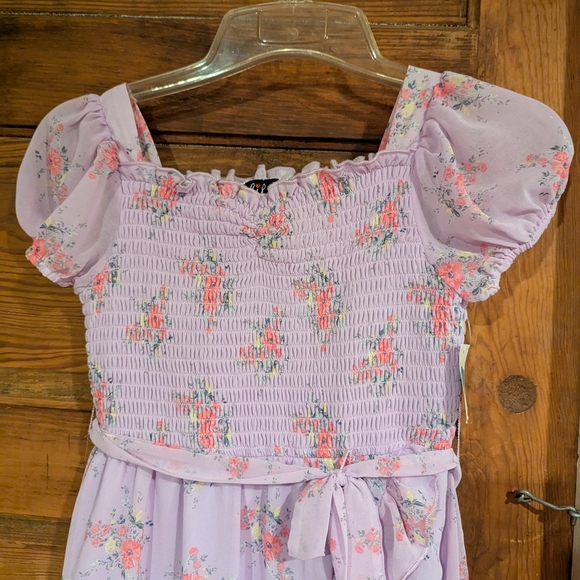 Lilt Pink Smocked Puff Sleeve Sundress - Picture 3 of 8